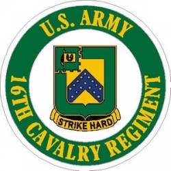 United States Army 16th Cavalry Regiment - Vinyl Sticker