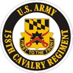 United States Army 158th Cavalry Regiment - Vinyl Sticker