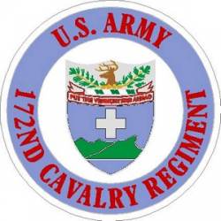 United States Army 172nd Cavalry Regiment - Vinyl Sticker