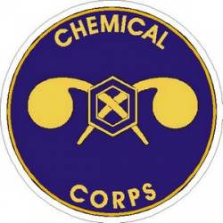 United States Army Chemical Corps Blue - Vinyl Sticker