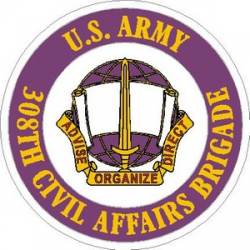 United States Army 308th Civil Affairs Brigade - Vinyl Sticker