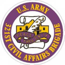 United States Army 321st Civil Affairs Brigade - Vinyl Sticker