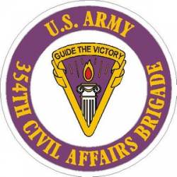 United States Army 354th Civil Affairs Brigade - Vinyl Sticker