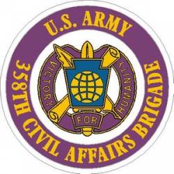 United States Army 358th Civil Affairs Brigade - Vinyl Sticker
