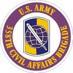 U.S. Army 358th Civil Affairs Brigade - Vinyl Sticker