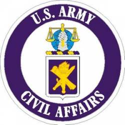 United States Army Civil Affairs Purple - Vinyl Sticker