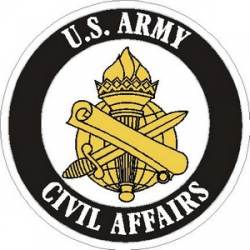 United States Army Civil Affairs Black - Vinyl Sticker
