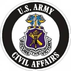 U.S. Army Civil Affairs Black - Vinyl Sticker