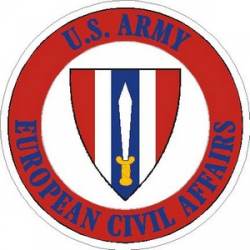 United States Army European Civil Affairs Division Logo - Vinyl Sticker