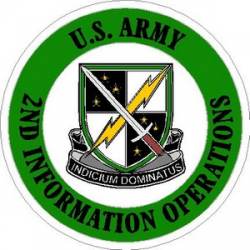 United States Army 2nd Information Operations Battalion - Vinyl Sticker