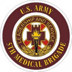 United States Army 5th Medical Brigade - Vinyl Sticker