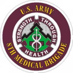 United States Army 8th Medical Brigade - Vinyl Sticker