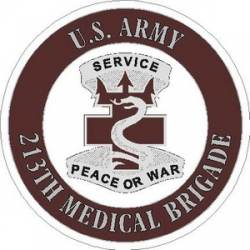 United States Army 213th Medical Brigade - Vinyl Sticker