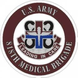 United States Army 818th Medical Brigade - Vinyl Sticker