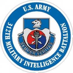 United States Army 312th Military Intelligence Battalion - Vinyl Sticker