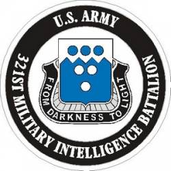United States Army 321st Military Intelligence Battalion - Vinyl Sticker
