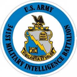 United States Army 341st Military Intelligence Battalion - Vinyl Sticker