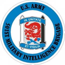 United States Army 501st Military Intelligence Battalion - Vinyl Sticker