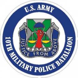United States Army 10th Military Police Battalion - Vinyl Sticker