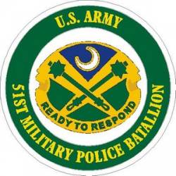 United States Army 51st Military Police Battalion - Vinyl Sticker