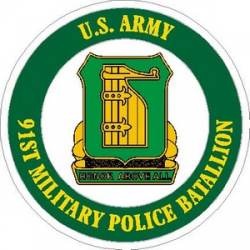 United States Army 91st Military Police Battalion - Vinyl Sticker