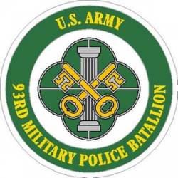 United States Army 93rd Military Police Battalion - Vinyl Sticker