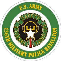 United States Army 136th Military Police Battalion - Vinyl Sticker