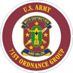 United States Army 71st Ordnance Group - Vinyl Sticker