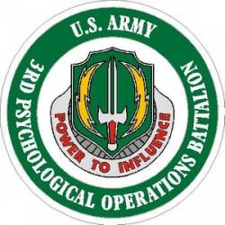 United States Army 3rd Psychological Operations Battalion - Vinyl Sticker
