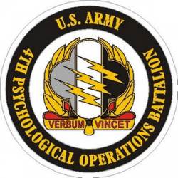 United States Army 4th Psychological Operations Battalion - Vinyl Sticker