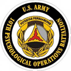 United States Army 10th Psychological Operations Battalion - Vinyl Sticker
