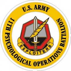 United States Army 11th Psychological Operations Battalion - Vinyl Sticker