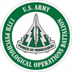 United States Army 13th Psychological Operations Battalion - Vinyl Sticker