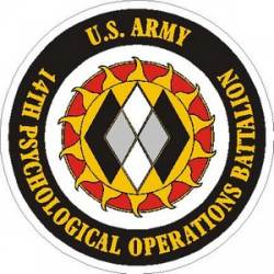 United States Army 14th Psychological Operations Battalion - Vinyl Sticker