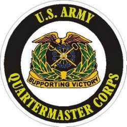 U.S. Army Quartermaster Corps Black - Vinyl Sticker