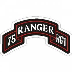 U.S. Army 75th Ranger Regiment Banner - Vinyl Sticker