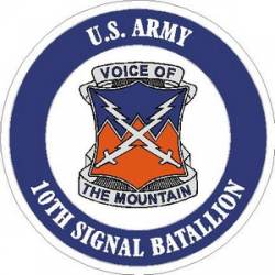 United States Army 10th Signal Battalion - Vinyl Sticker