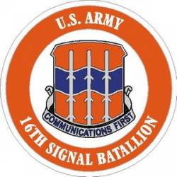 United States Army 16th Signal Battalion - Vinyl Sticker