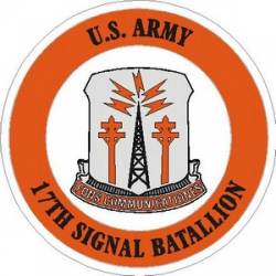 United States Army 17th Signal Battalion - Vinyl Sticker