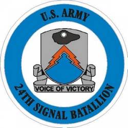 United States Army 24th Signal Battalion - Vinyl Sticker