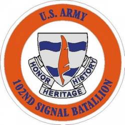 United States Army 102nd Signal Battalion - Vinyl Sticker
