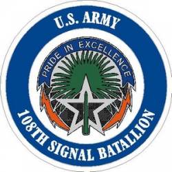 United States Army 108th Signal Battalion - Vinyl Sticker
