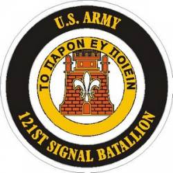 United States Army 121st Signal Battalion - Vinyl Sticker