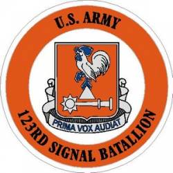 United States Army 123rd Signal Battalion - Vinyl Sticker