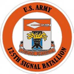 United States Army 125th Signal Battalion - Vinyl Sticker