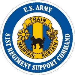United States Army 81st Regiment Support Command - Vinyl Sticker