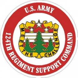 United States Army 124th Regiment Support Command - Vinyl Sticker