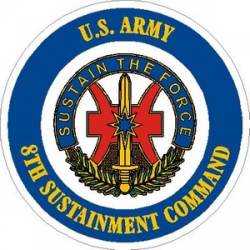 United States Army 8th Sustainment Command - Vinyl Sticker