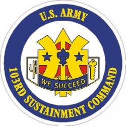 United States Army 103rd Sustainment Command - Vinyl Sticker