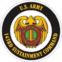 United States Army 143rd Sustainment Command - Vinyl Sticker